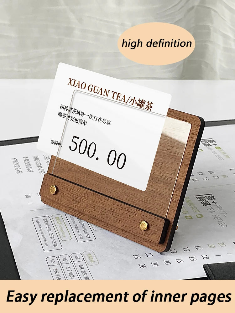 木製価格表示板・カードホルダースタンド