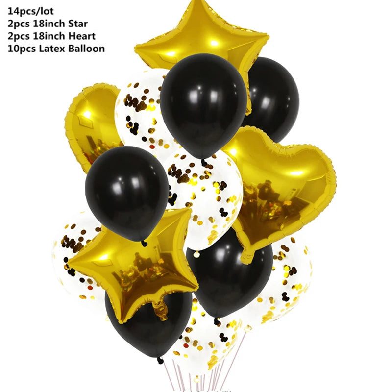 イベント・バルーン装飾 | メタリックカラーバルーンセット|14個