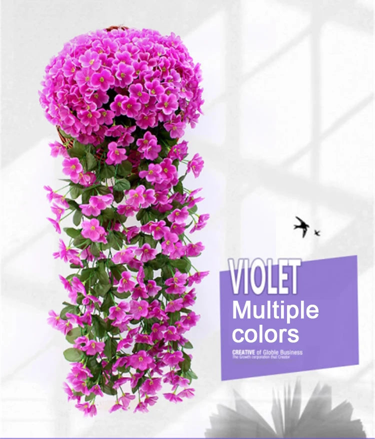人工バイオレット 吊り下げフェイクフラワー