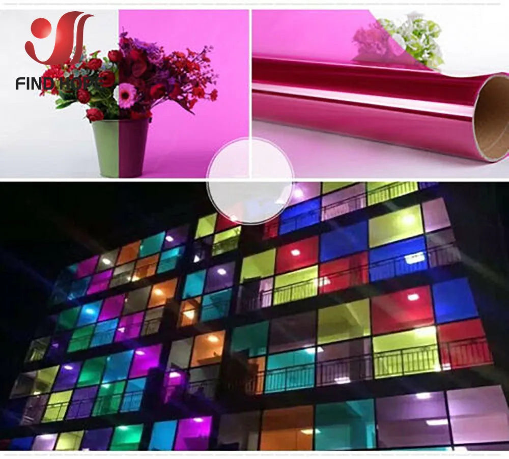 【窓用装飾シート】ステンドグラス風 透明カラーフィルム