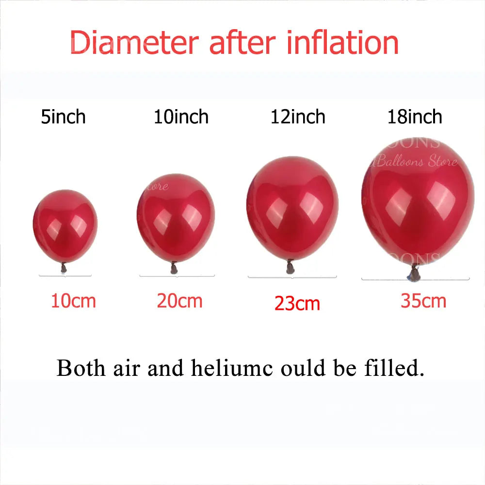 多彩な赤色ラテックス風船セット