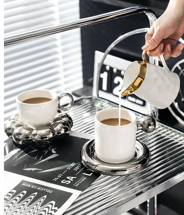 |イベント・ノベルティ用品 | セラミック製 ソーサー付マグカップセット | 300ml