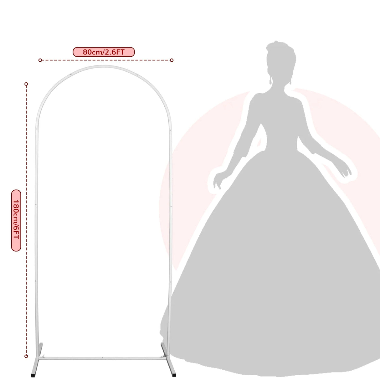 イベント・パーティー装飾 メタル製デコレーションフレーム 3サイズ展開 ホワイト