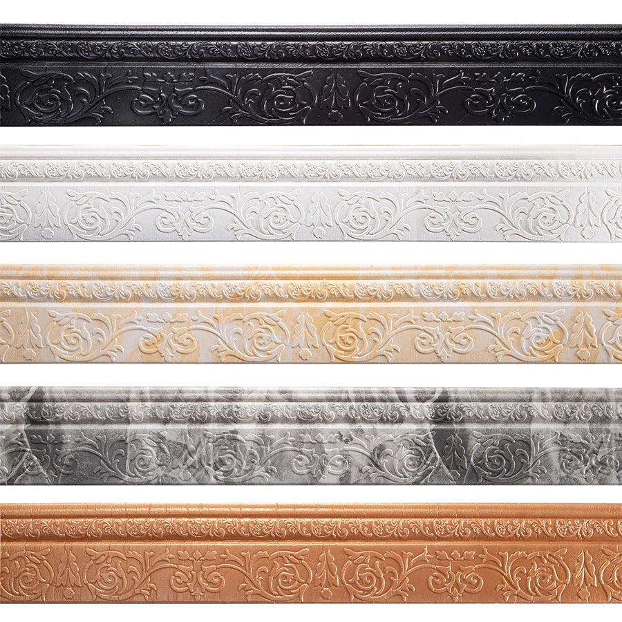 壁面装飾 幅木風粘着ボーダーシート 幅10㎝x230㎝ 衝撃吸収 XPEフォーム