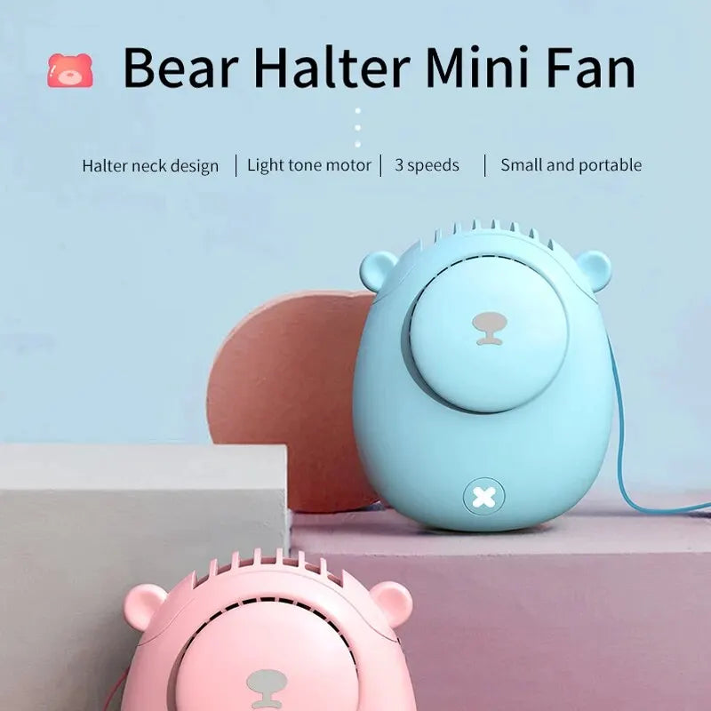 |イベント・ノベルティ用品 | USB充電式 ベアー型ポータブルネックファン