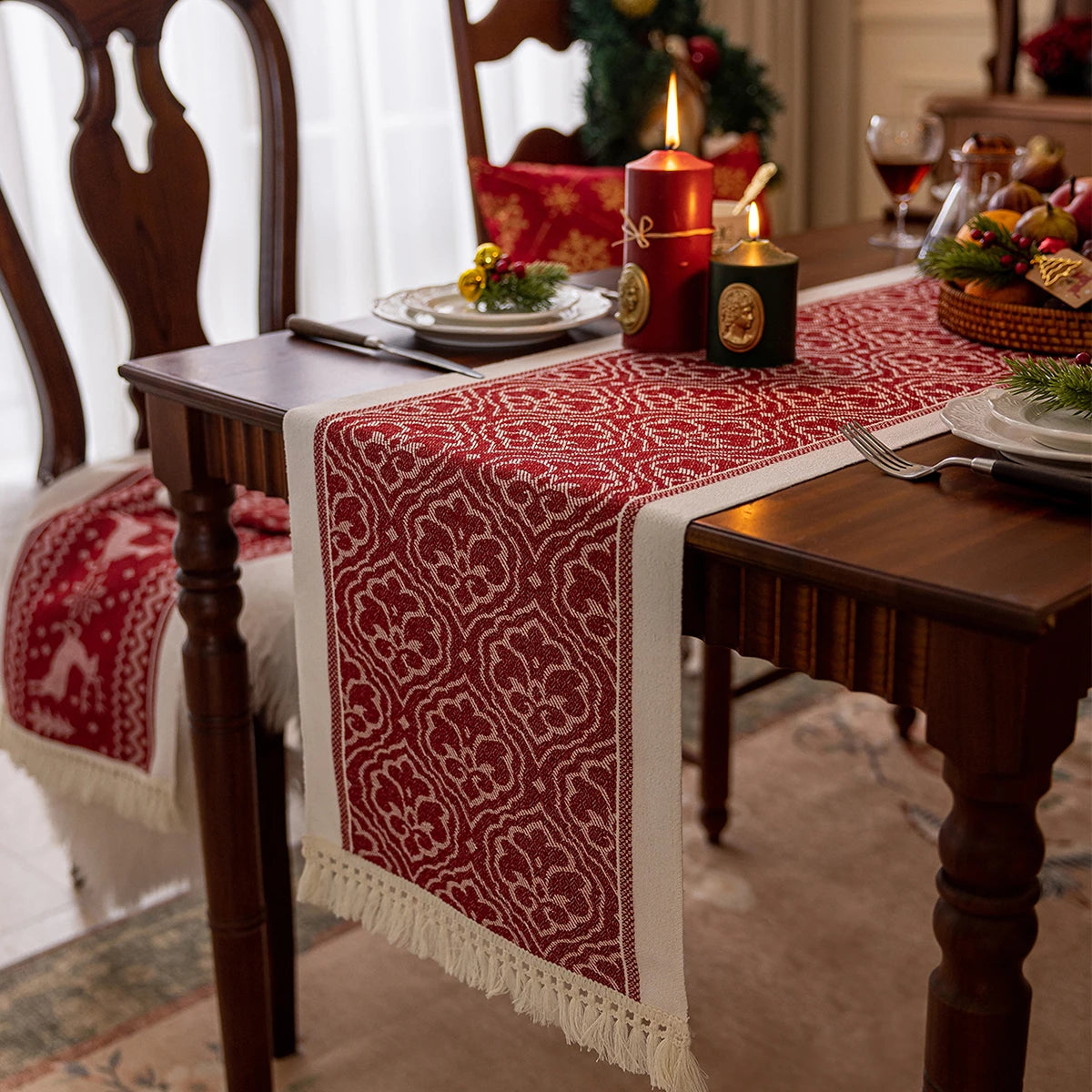 クリスマステーブルクロス|コットンテーブルランナー