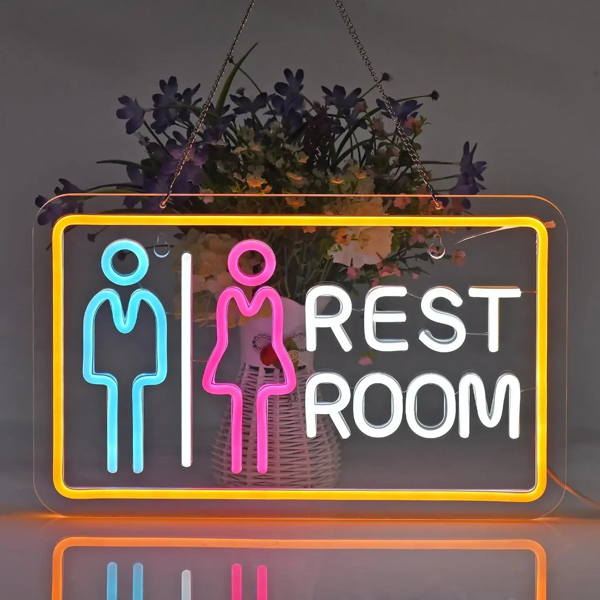 トイレ用LEDネオンサイン(ネオン看板) USB電源