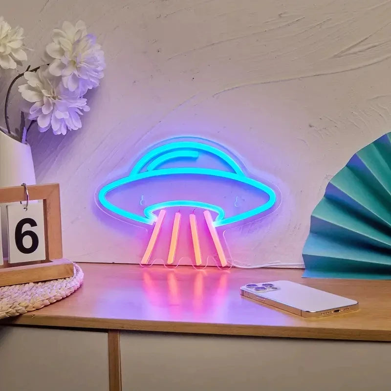 UFO LEDネオンサイン(ネオン看板) 調光可能