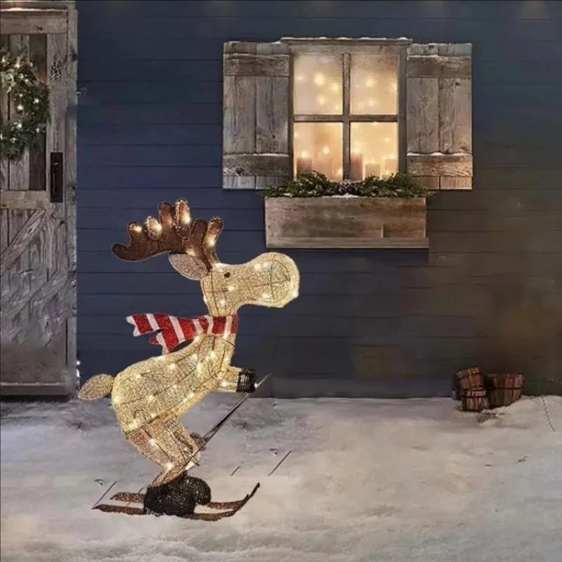 モチーフライト|イベント・クリスマス装飾|LEDライト付きトナカイオーナメント