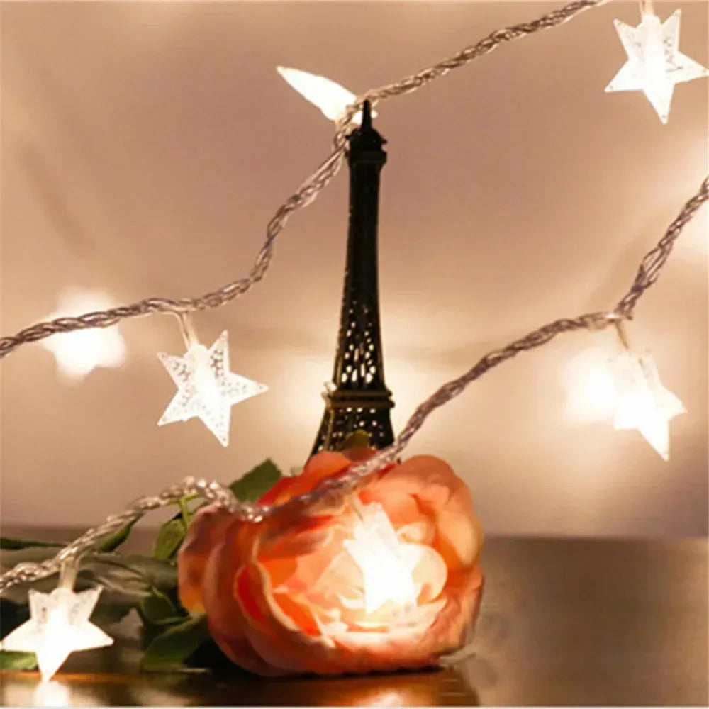 ドレープライト|イベント・クリスマス装飾|屋外用LEDガーランド スターチェーンライト (1.5~10m)