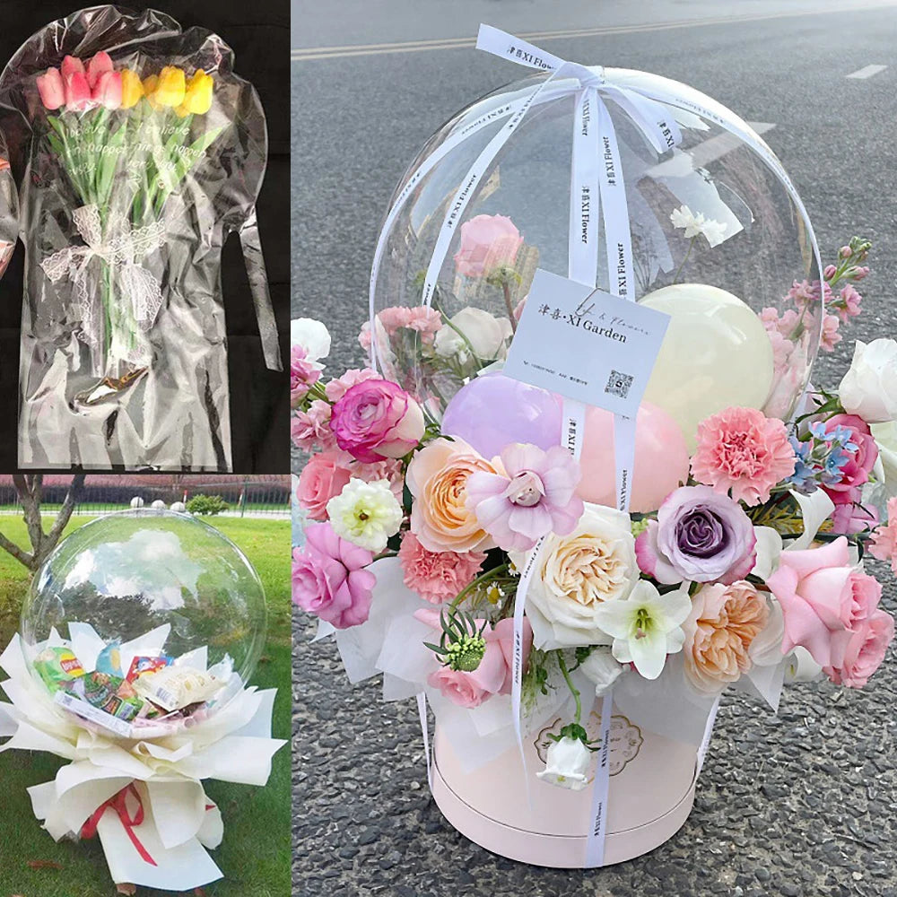 大型透明バブルバルーンセット(5-15個)