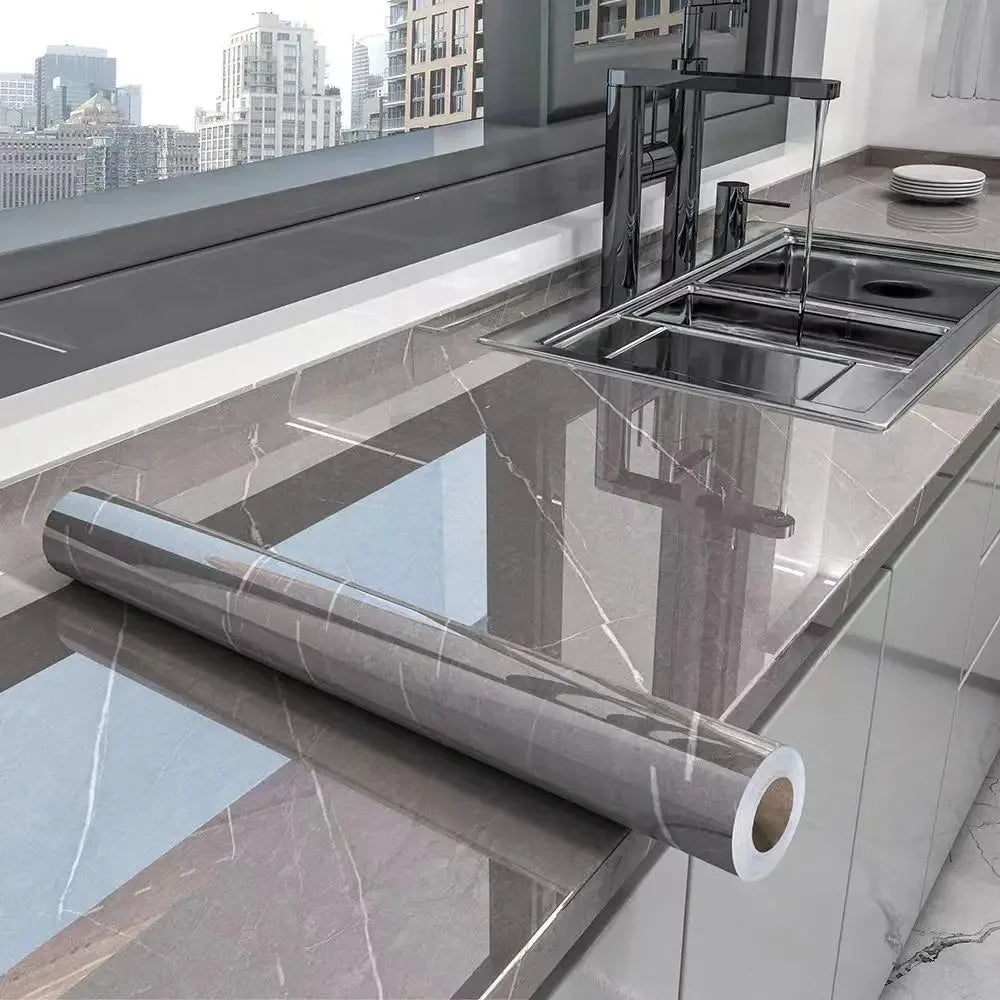 インテリア装飾・DIY 大理石風シート 40c幅 長さ1M/5M/10M/20M 防水・防湿・防カビ