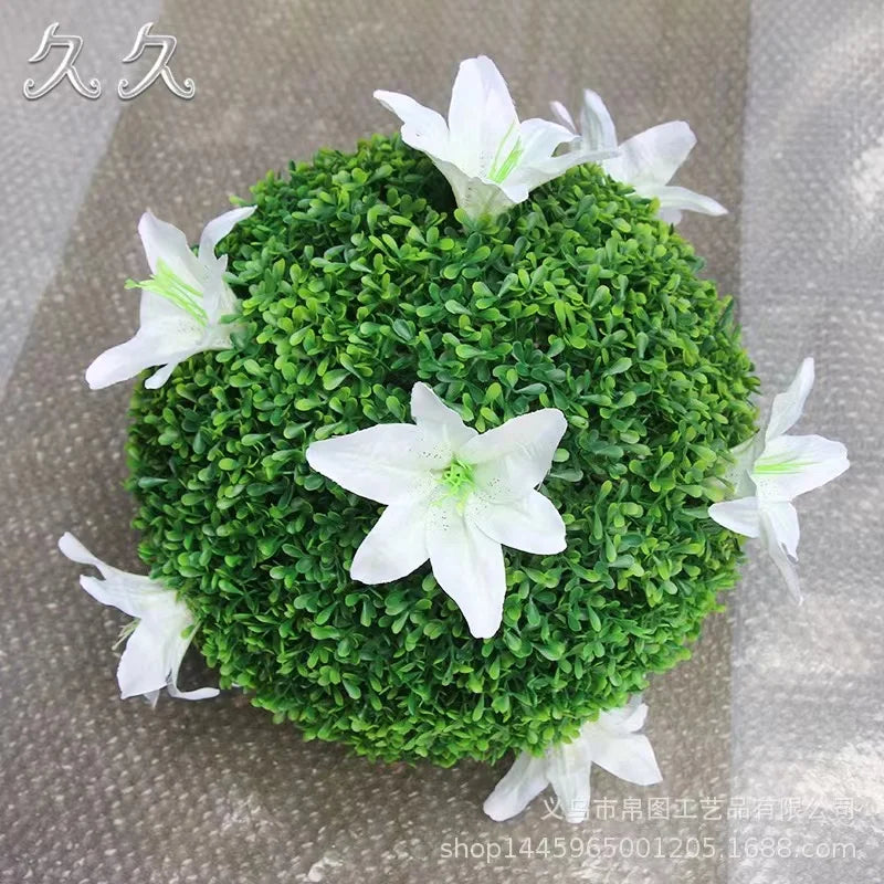 10〜50cmの人工緑の植物の芝生のボール