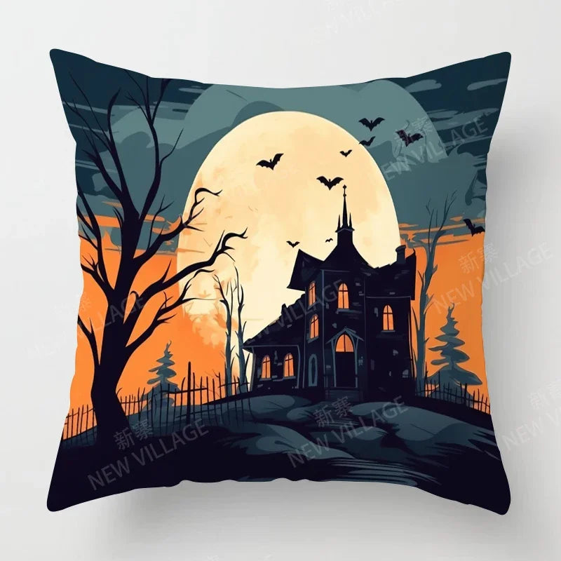 イベント・ハロウィングッズ|植物プリント装飾クッションカバー