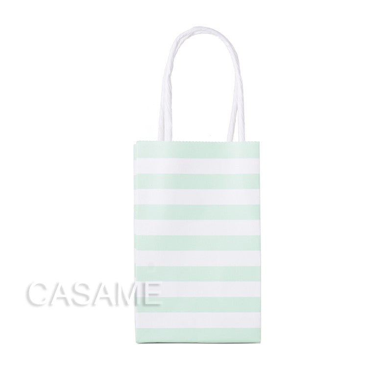 |ノベルティ用品 | ストライプ柄ミニギフトバッグ 10個セット | 7.5×12×5㎝