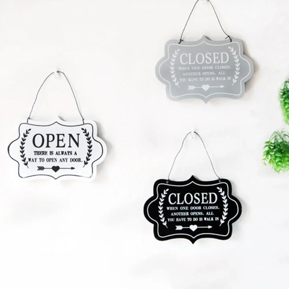 ヴィンテージ風両面オープン/クローズ吊り下げ看板