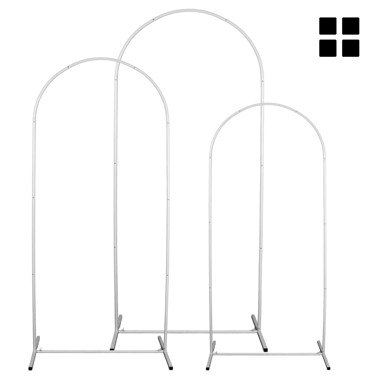 イベント・パーティー装飾 メタル製デコレーションフレーム 3サイズ展開 ホワイト