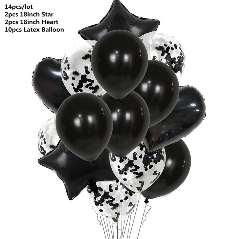 イベント・バルーン装飾 | メタリックカラーバルーンセット|14個