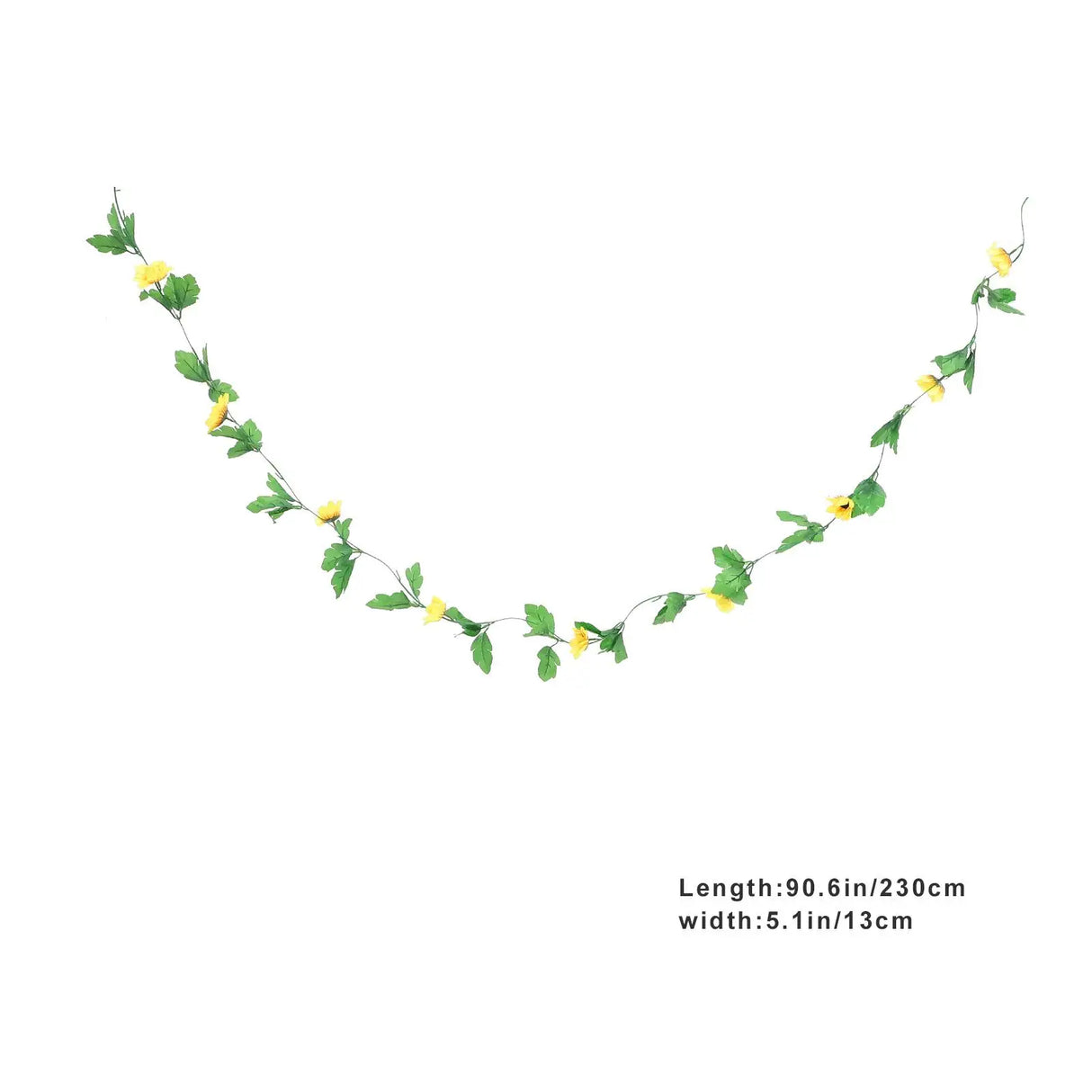 2個のつる装飾用フェイクひまわり