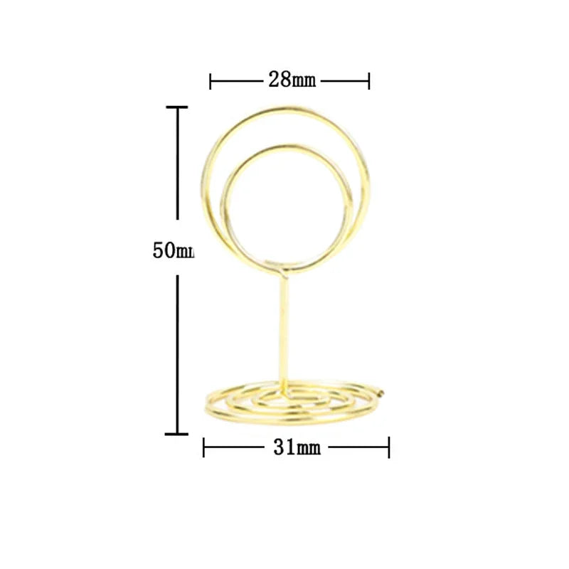 イベント・結婚式装飾|金属製プレースカードホルダー ハート&丸型