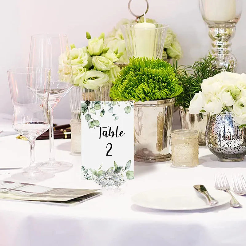 イベント・結婚式装飾|アクリル製ダイヤモンドカードホルダー5/10個