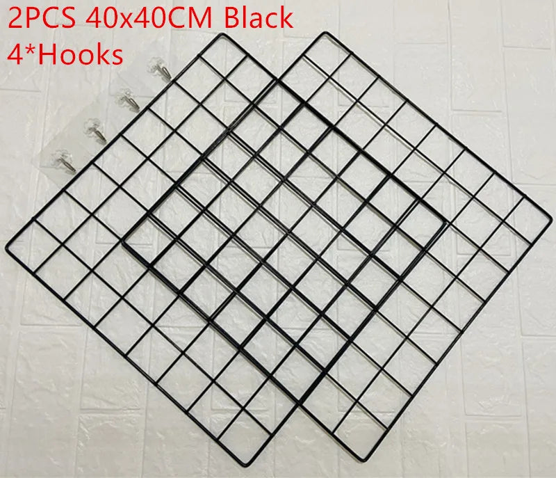 アイアンメッシュウォールラックネット什器