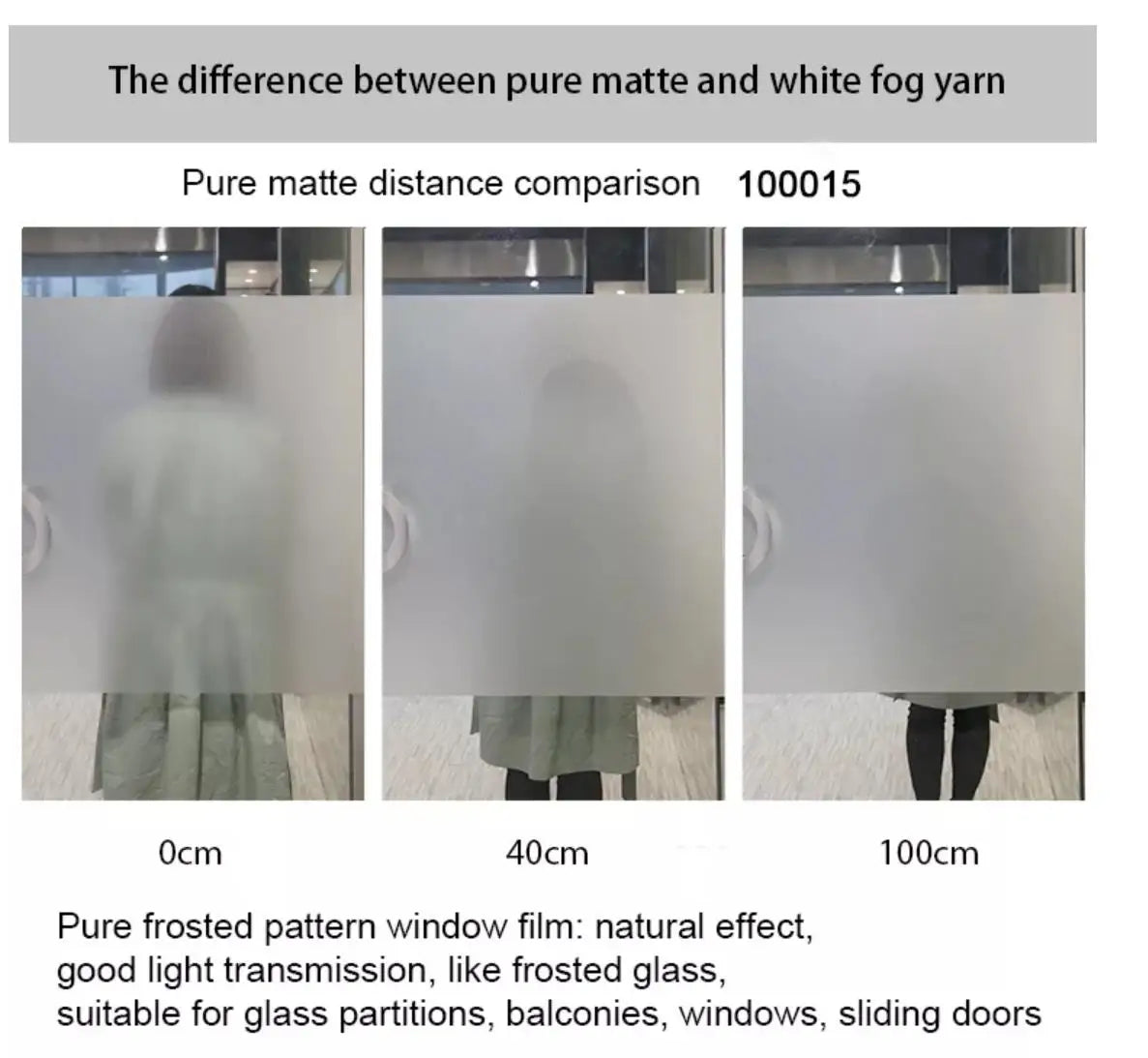 紫外線を最大96%カット!すりガラス風ウィンドウフィルム(UVカット・静電気吸着タイプ)