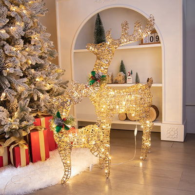 モチーフライト|イベント・クリスマス装飾|鉄製トナカイライトイルミネーション(30c/40c/50c)