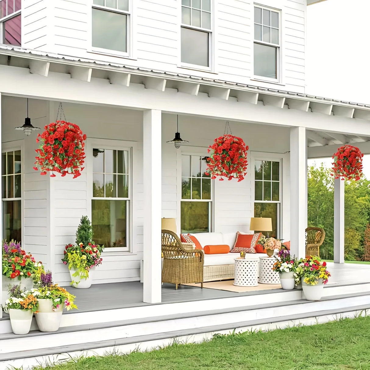 パーティー・ガーデン装飾|造花ペチュニア2個セット(75c)