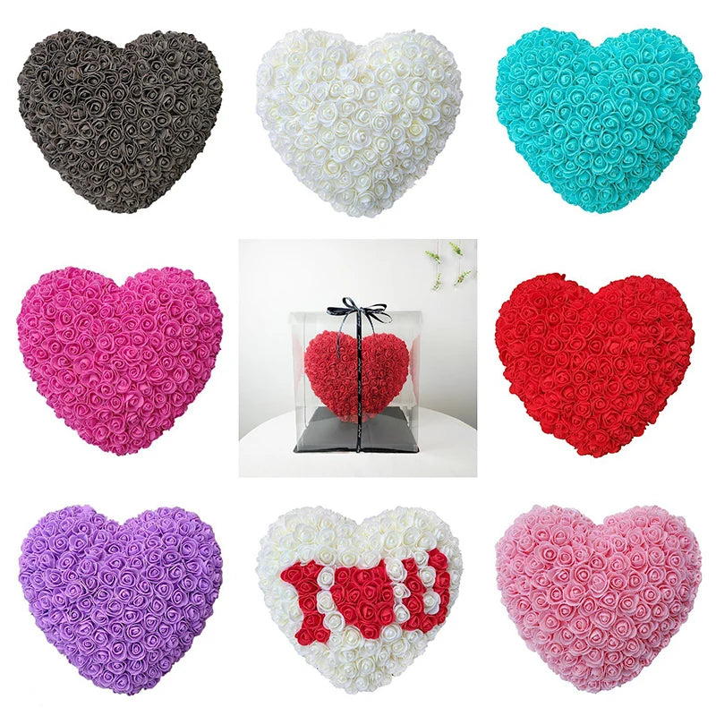 パーティー・インテリア装飾|造花ハートローズ (15cm)