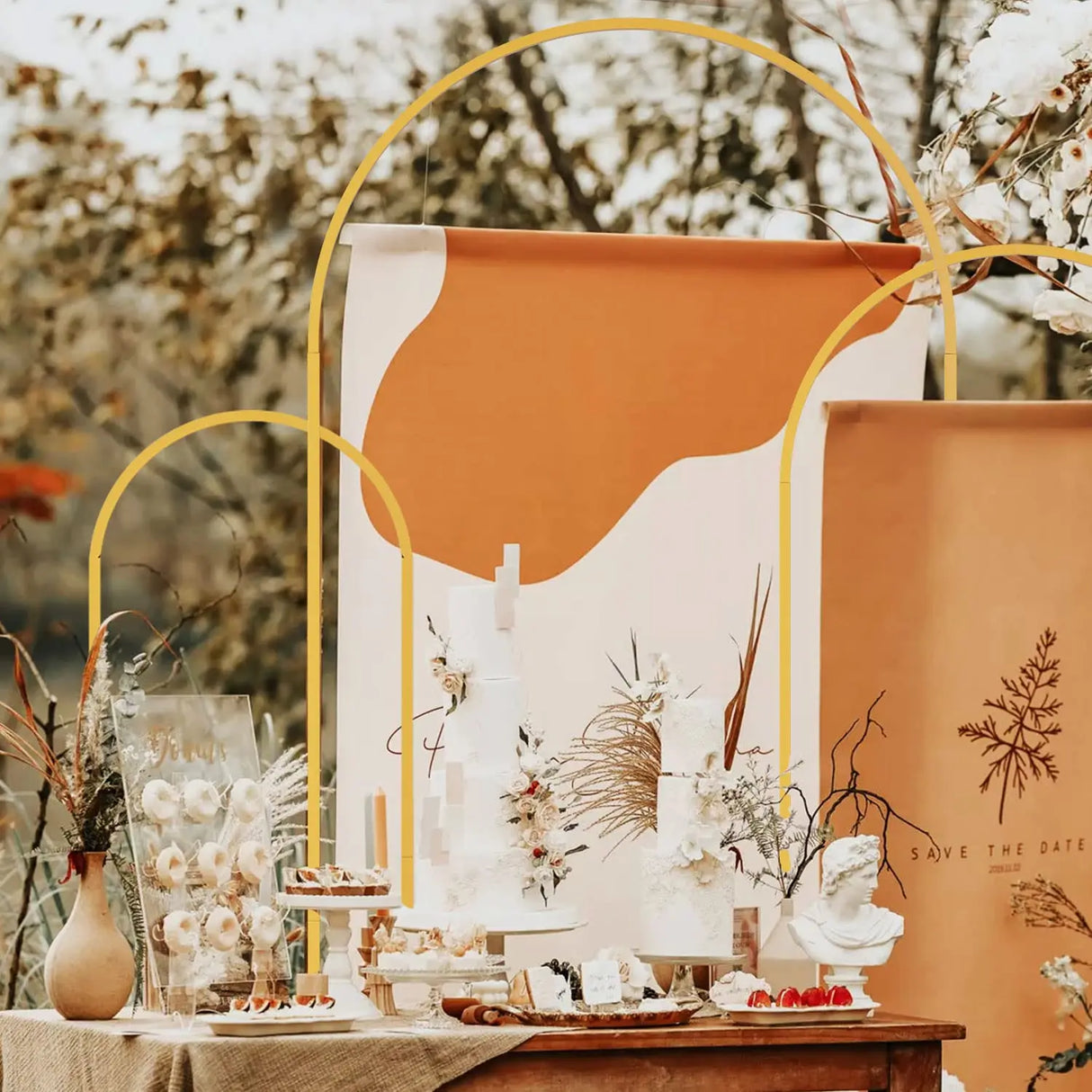 イベント・パーティー装飾 メタル製デコレーションフレーム 3サイズセット アーチ型