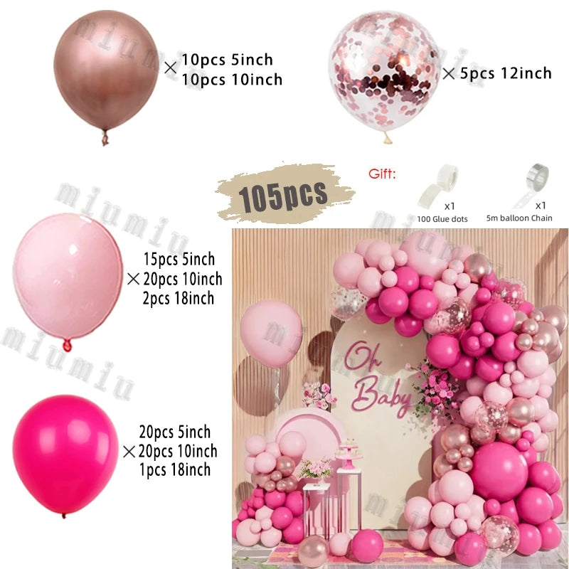 バルーン装飾 マカロンカラー&ゴールドバルーンセット 96個~235個入