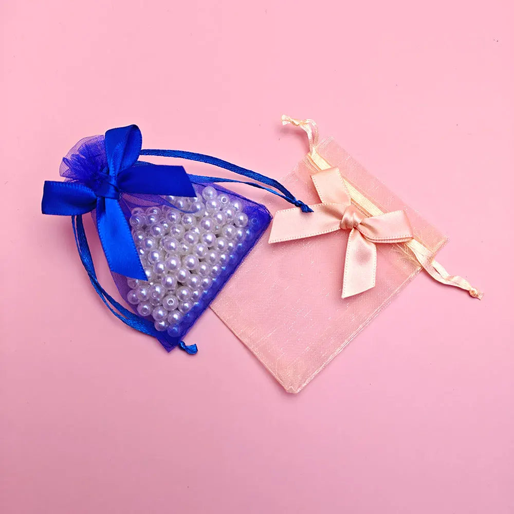 |イベント・ノベルティ用品 |リボン付きオーガンジーきんちゃくバッグセット