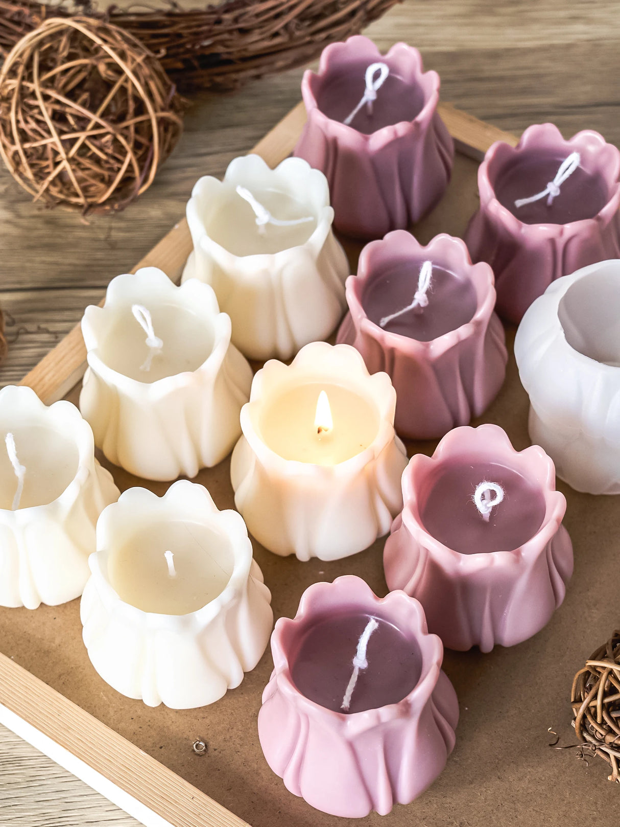 クラフト・DIY用|ハンドメイドキャンドル用 チューリップ型