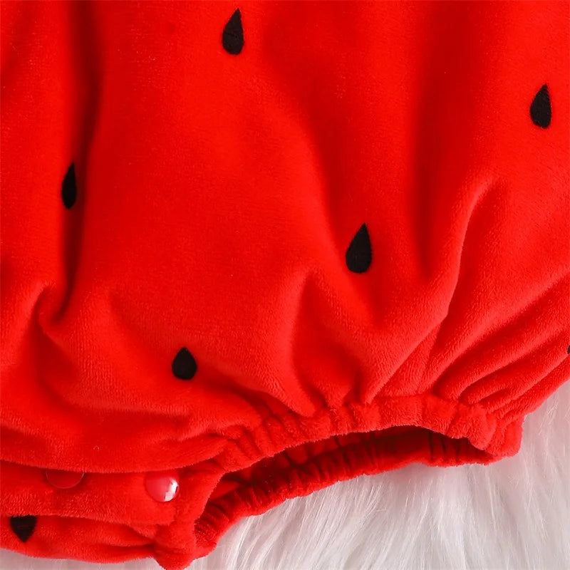 イベント・ハロウィングッズ|イチゴ着ぐるみ風ロンパースセット(6〜24ヶ月)