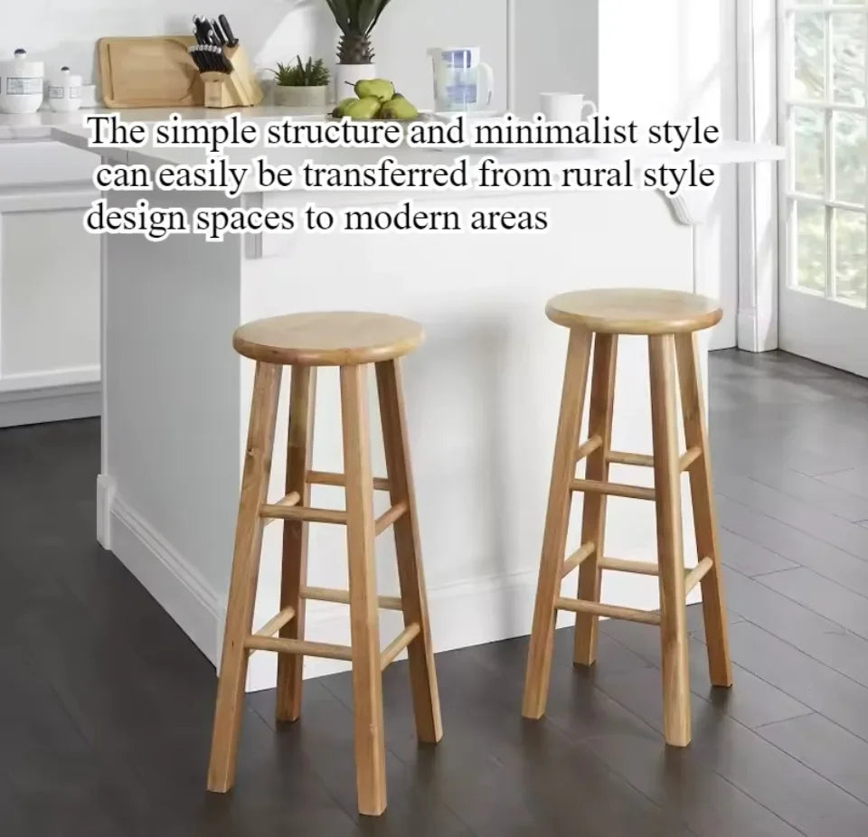 モダン無垢材ハイスツール バー・商業用