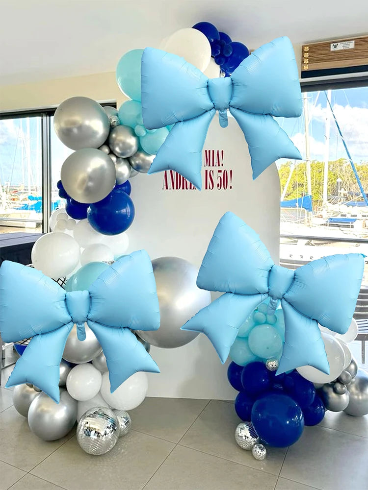 イベント・バルーン装飾 |リボン型アルミバルーンセット | 3個