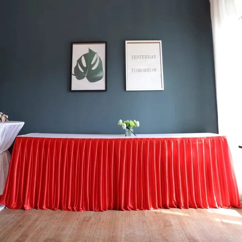 シワになりにくいポリエステルテーブルスカート