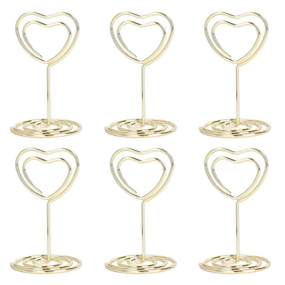 イベント・結婚式装飾|金属製プレースカードホルダー ハート&丸型