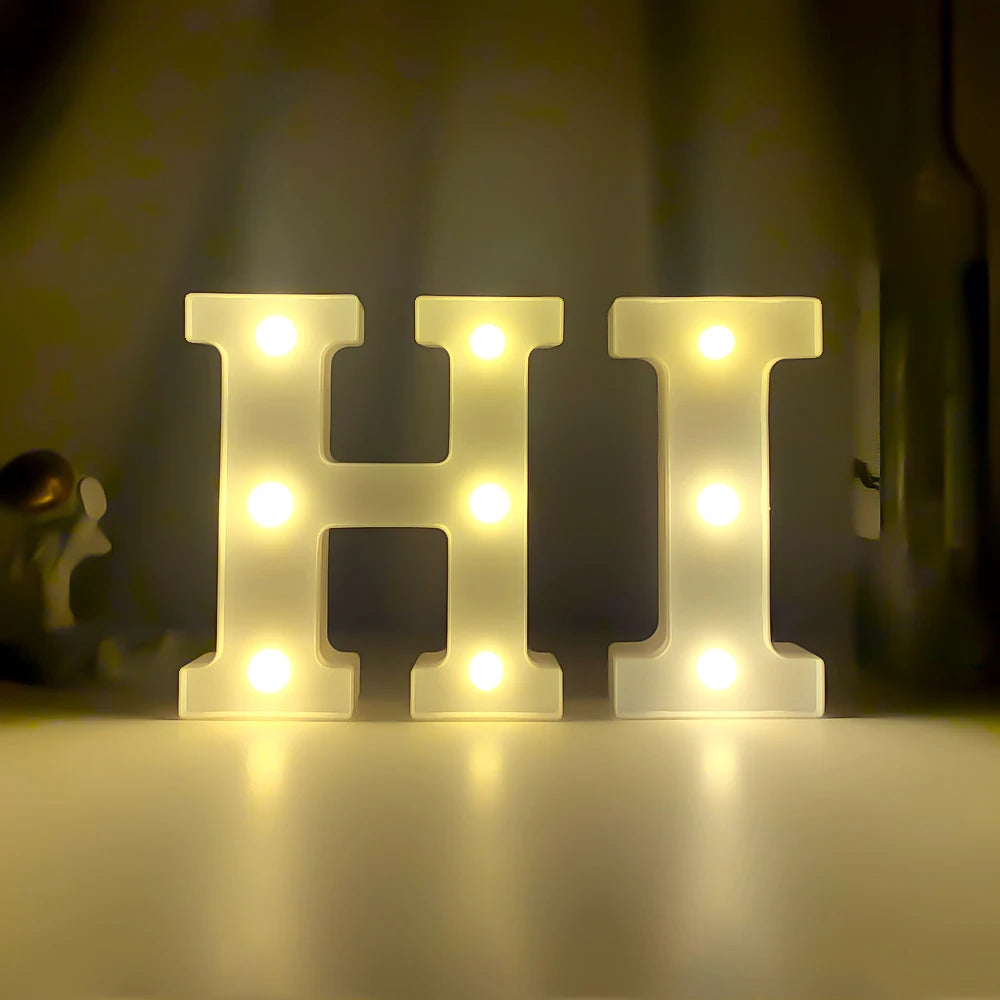 LEDナイトライト 【アルファベット・数字型】(乾電池式)