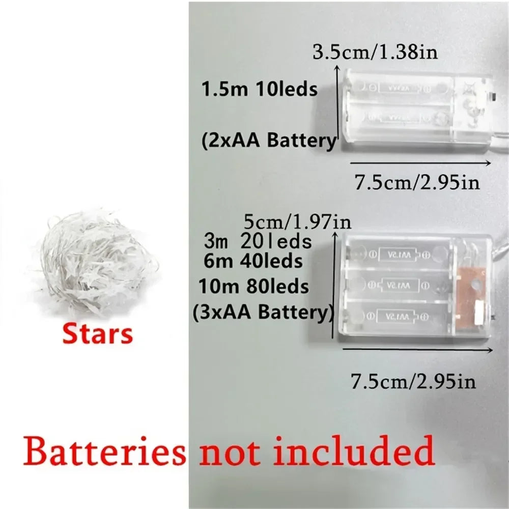 ドレープライト|イベント・クリスマス装飾|屋外用LEDガーランド スターチェーンライト (1.5~10m)