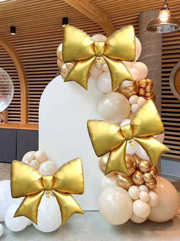 イベント・バルーン装飾 |リボン型アルミバルーンセット | 3個