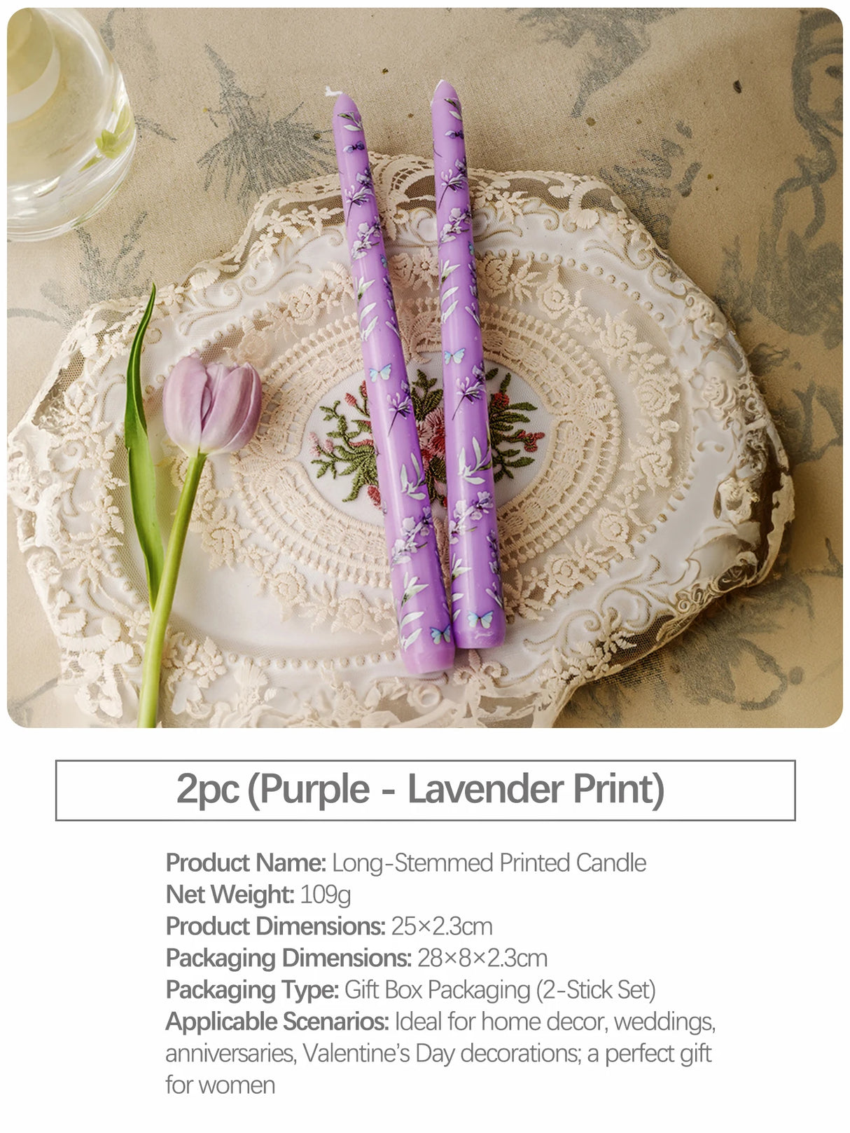 ヨーロピアンスタイルのロングキャンドル