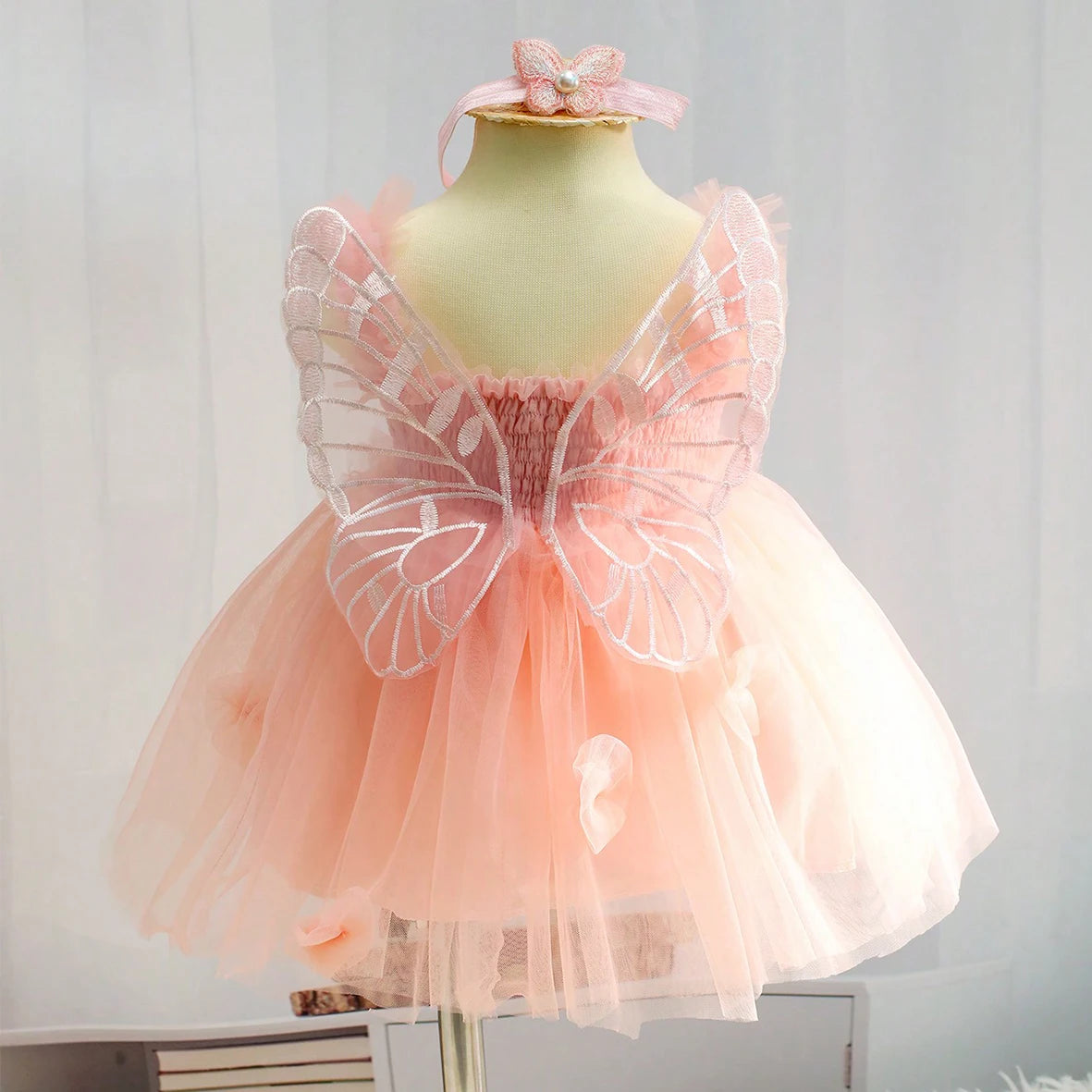 イベント・ハロウィングッズ|新生児用のイベントにぴったり!天使風ドレスセット