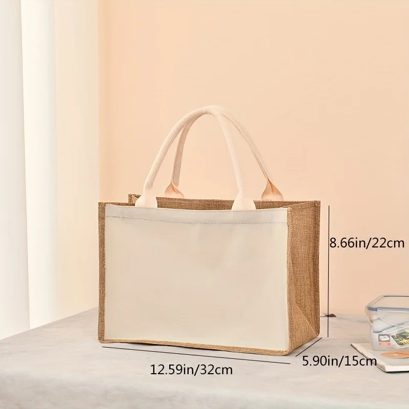 |ノベルティ用品 |リネン風マチ幅広ファスナー付きバック | 32×22c