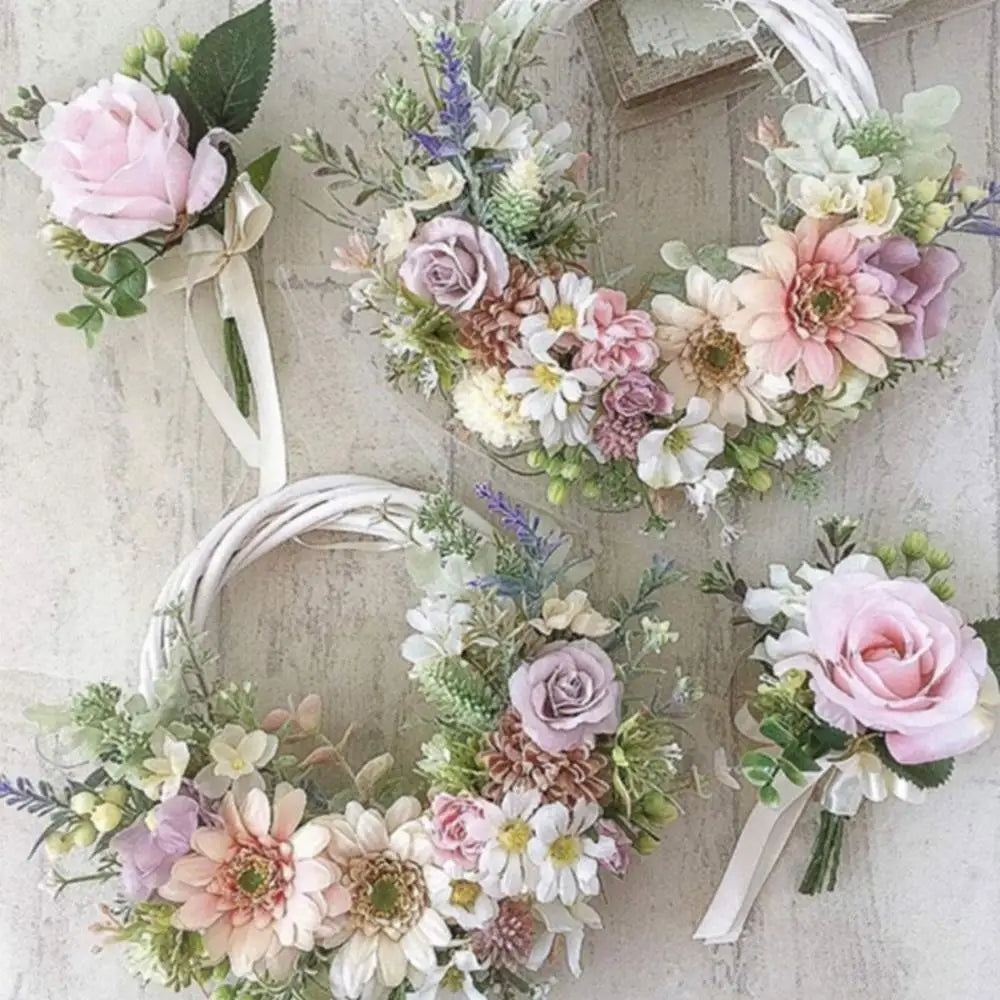 クリスマスリース|シンプルなブランクウィッカーリース ラタンリング