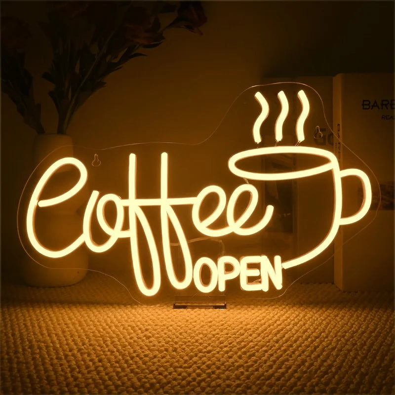 Coffee OPEN LEDネオンサイン(ネオン看板)