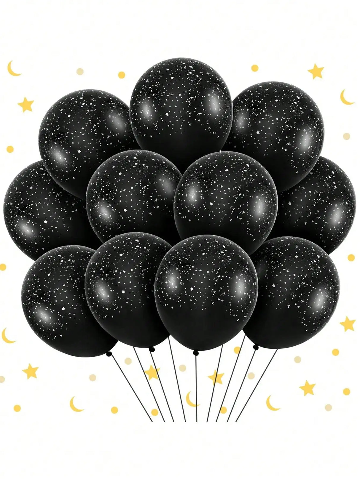 イベント・ハロウィン装飾|SF&ホラー風 ブラックバルーンセット(20個)