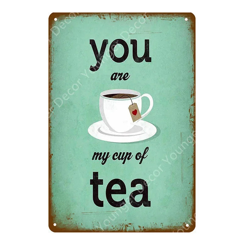 カフェ ヴィンテージブリキ看板