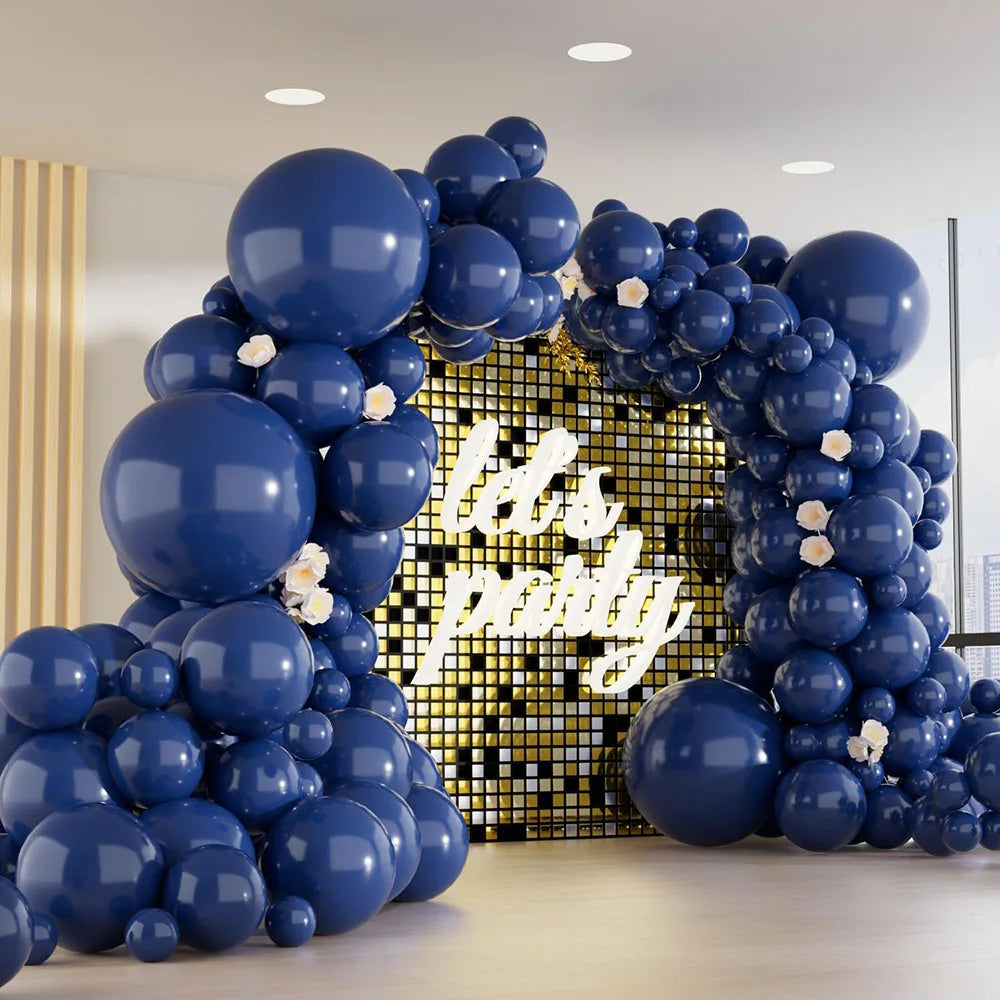 150個入り多サイズ黒バルーンセット